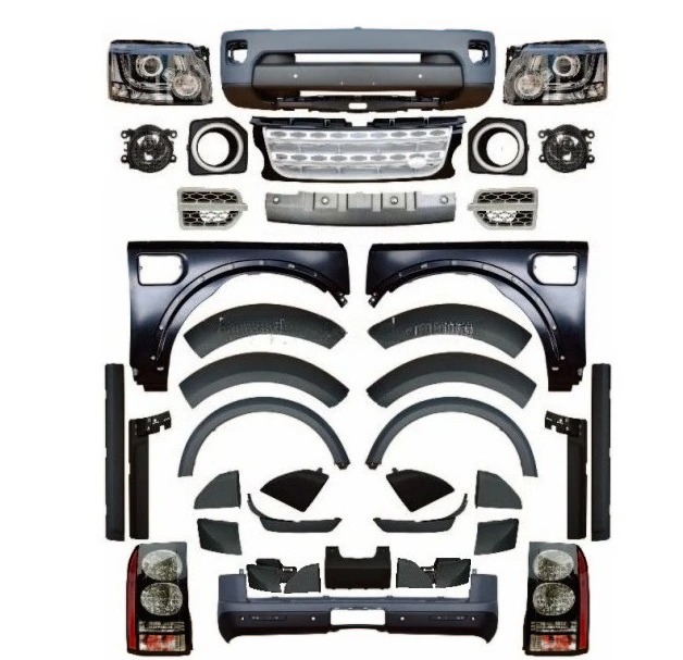 For  Discovery 3 2005-2009 Upgrade to 2014-2016 Discovery 4 Old to New Front and Rear Bumper Completely Body Kit